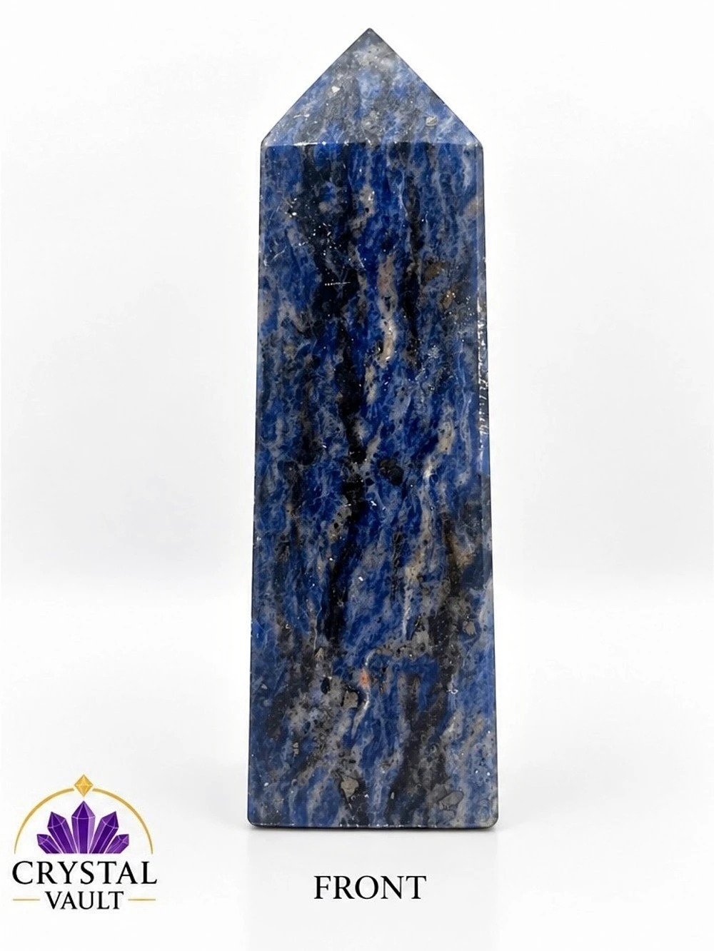 Sodalite Crystal Tower 4.5” Deep Blue Polished Obelisk 6.7 oz